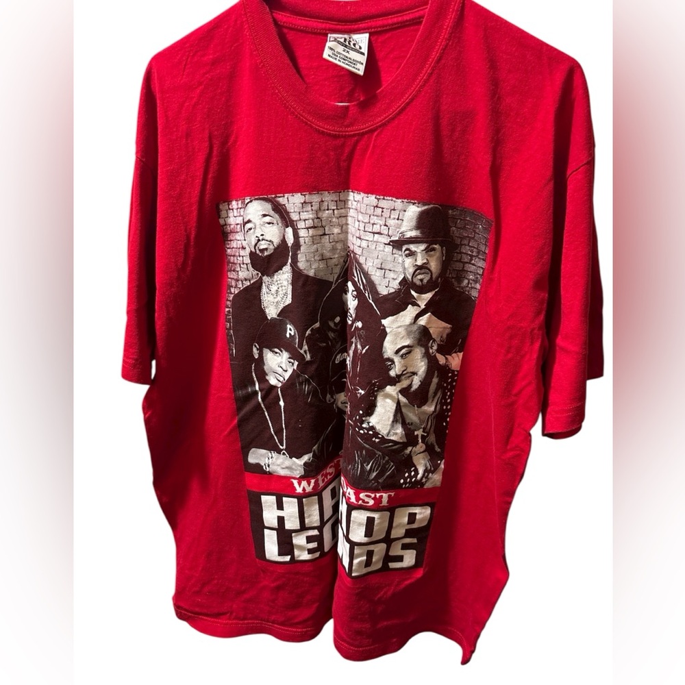 Red The west Coast Hip Hop Legends Graphic T-Shirt